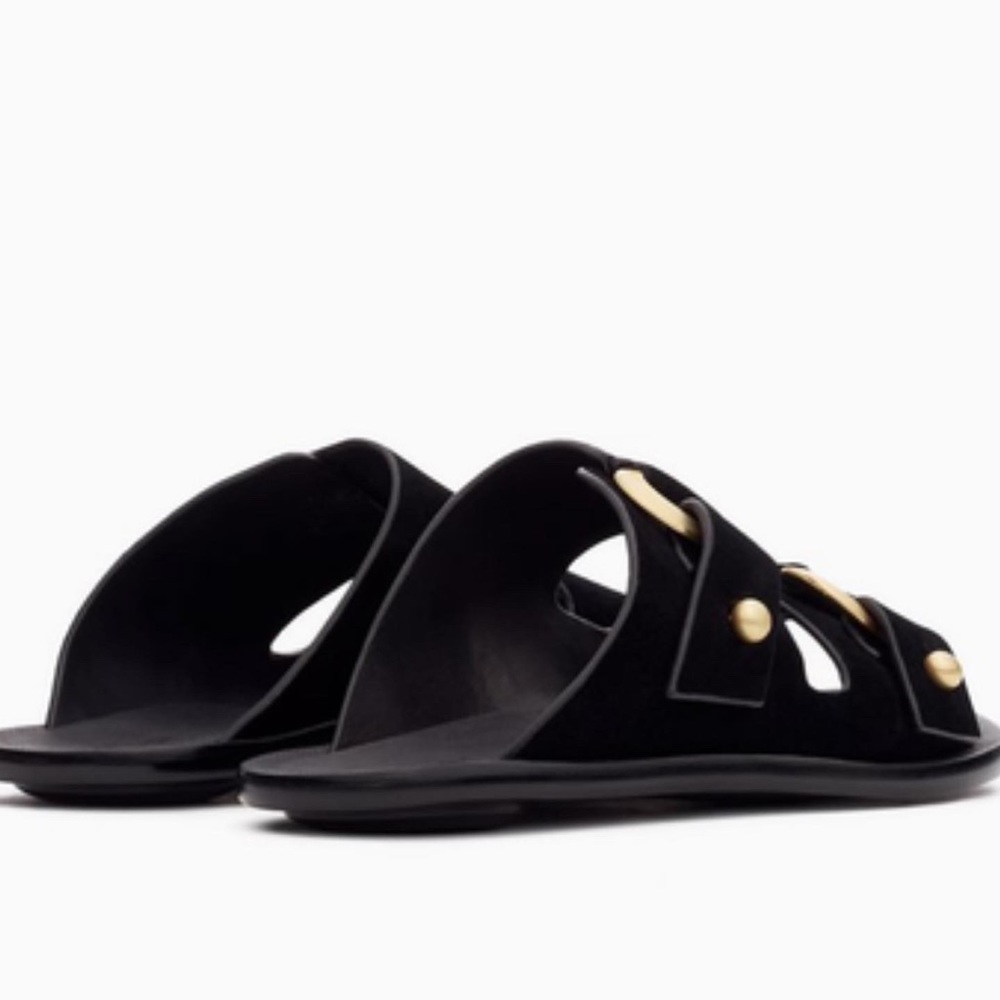 Rag & Bone Arc Flat Leather Suede Slides - image 7
